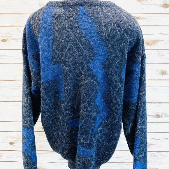 TTT Men Long Sleeve Pull Over Multicolor Crew-Neck Knit Sweater Top Size Medium - Picture 4 of 11